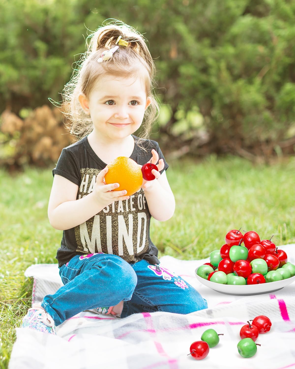 40 Pieces Mini Artificial Apples Mini Fake Apples
