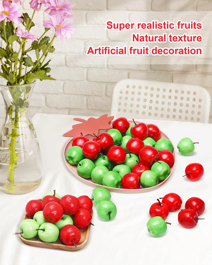 40 Pieces Mini Artificial Apples Mini Fake Apples