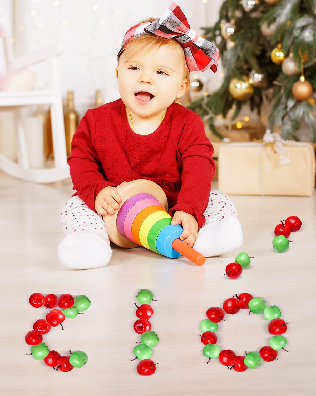 40 Pieces Mini Artificial Apples Mini Fake Apples