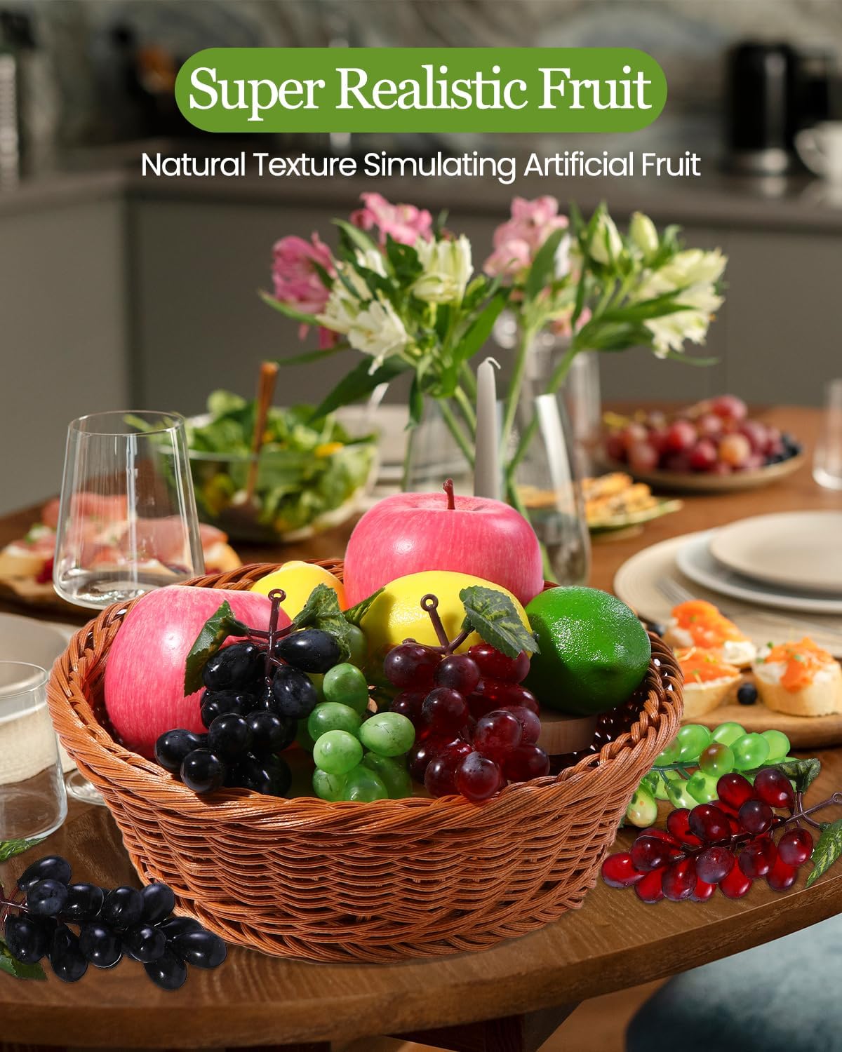 40 Pieces Mini Artificial Apples Mini Fake Apples