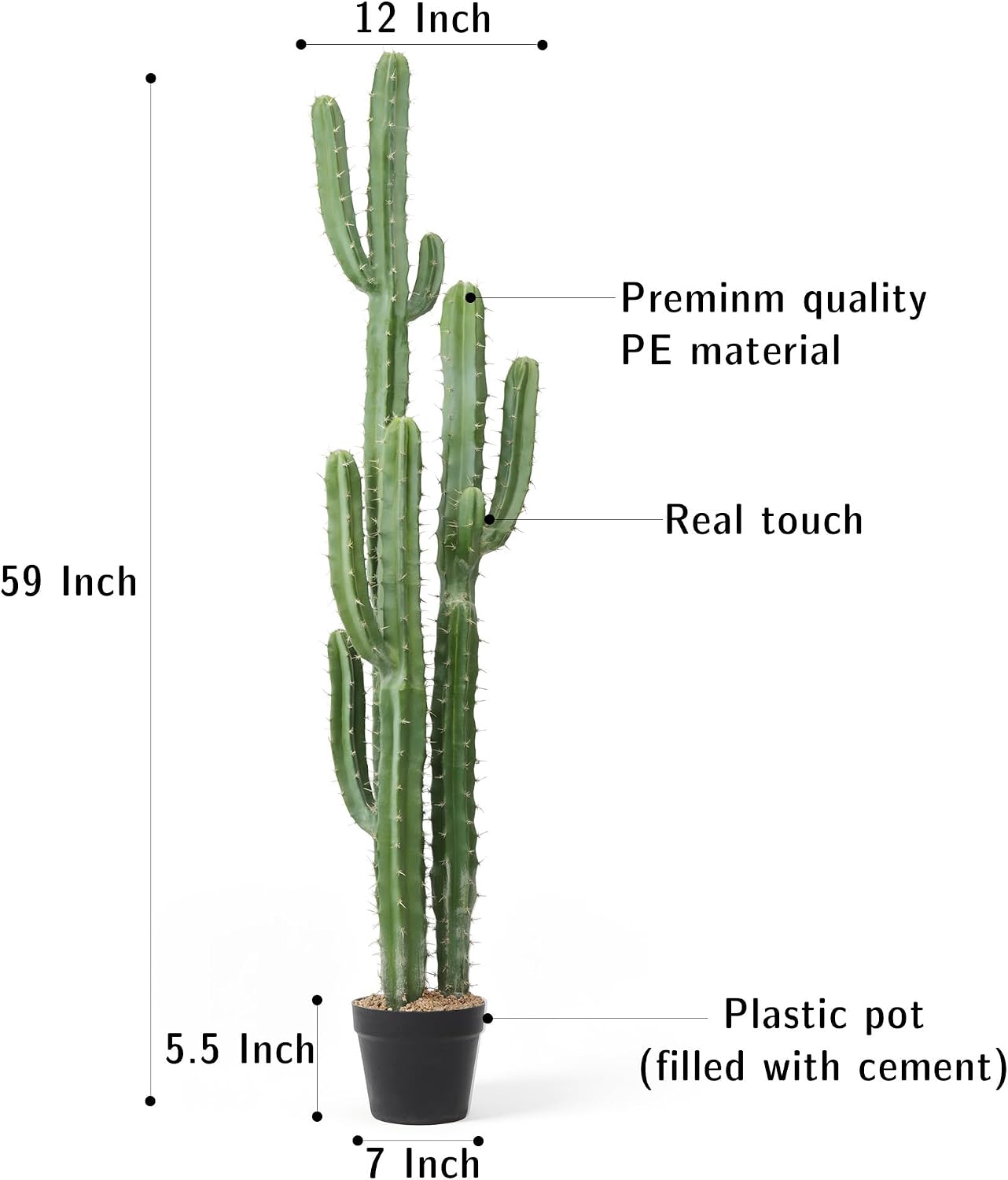 Artificial Cactus Fake Big Cactus 36 Inch Faux Cacti Plants for Home Garden Office Store Decoration