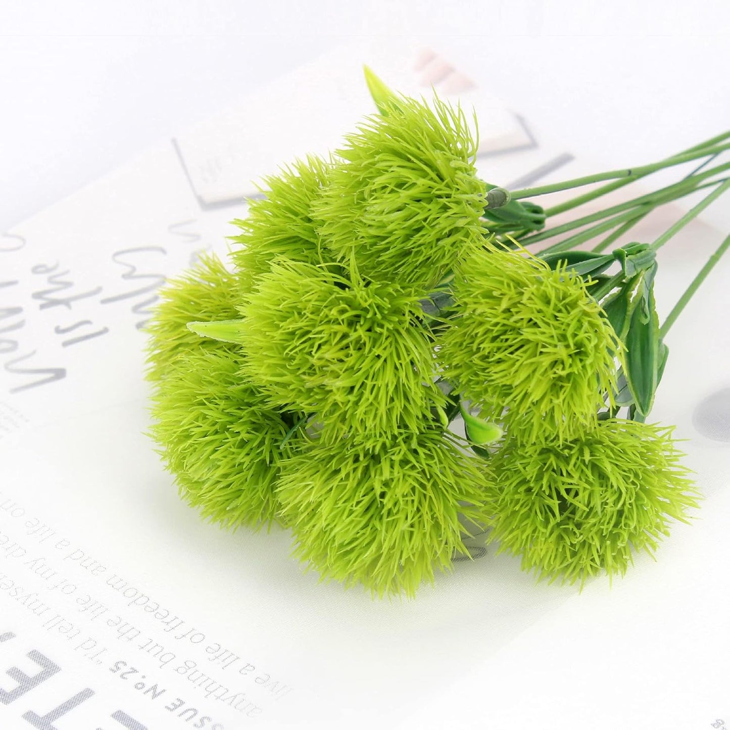 Fake Plants Dandelion Flowers Decoration, Artificial Plant Plastic Greenery Faux Outdoor Indoor Home Garden Party Room Bedroom Bathroom Office Wedding Table Centerpiece DIY Decor Yellow 10 Pcs