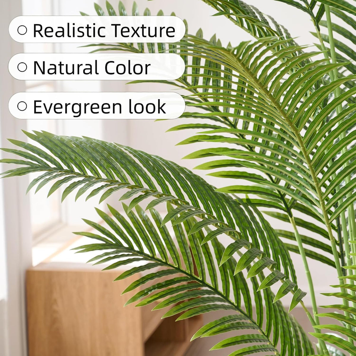 6FT Artificial Palm Trees 2 Pack, Fake Areca Potted Plants