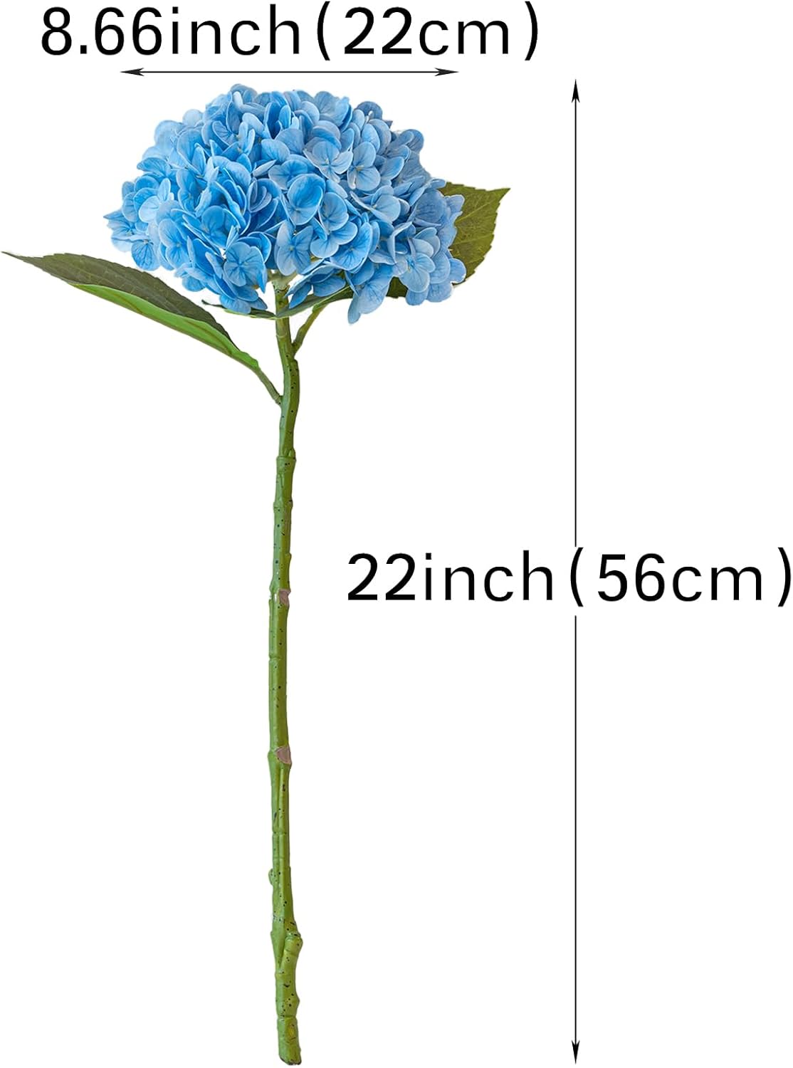 22" Real Soft Touch Hydrangea Artificial Flowers Realistic,Large Long Stem Fake Flowers Full Latex Faux,Wedding Bouquet,Party Home Decor,Garden Office Room Table Centerpieces Light Green 4pcs