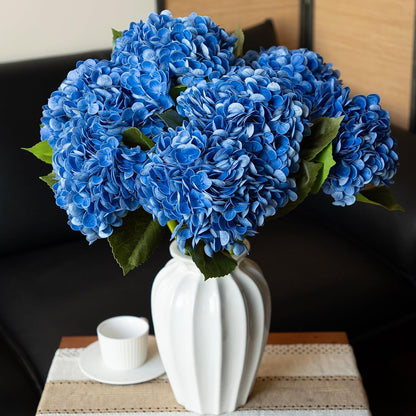 22" Real Soft Touch Hydrangea Artificial Flowers Realistic,Large Long Stem Fake Flowers Full Latex Faux,Wedding Bouquet,Party Home Decor,Garden Office Room Table Centerpieces Light Green 4pcs