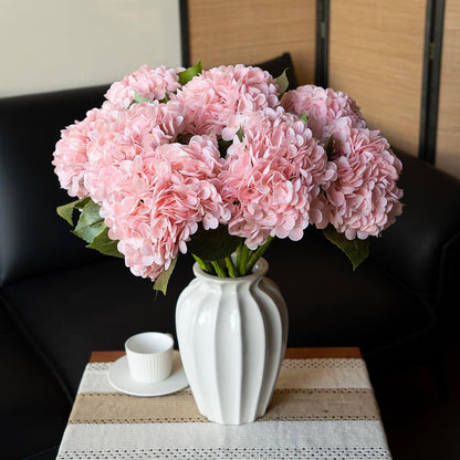 22" Real Soft Touch Hydrangea Artificial Flowers Realistic,Large Long Stem Fake Flowers Full Latex Faux,Wedding Bouquet,Party Home Decor,Garden Office Room Table Centerpieces Light Green 4pcs
