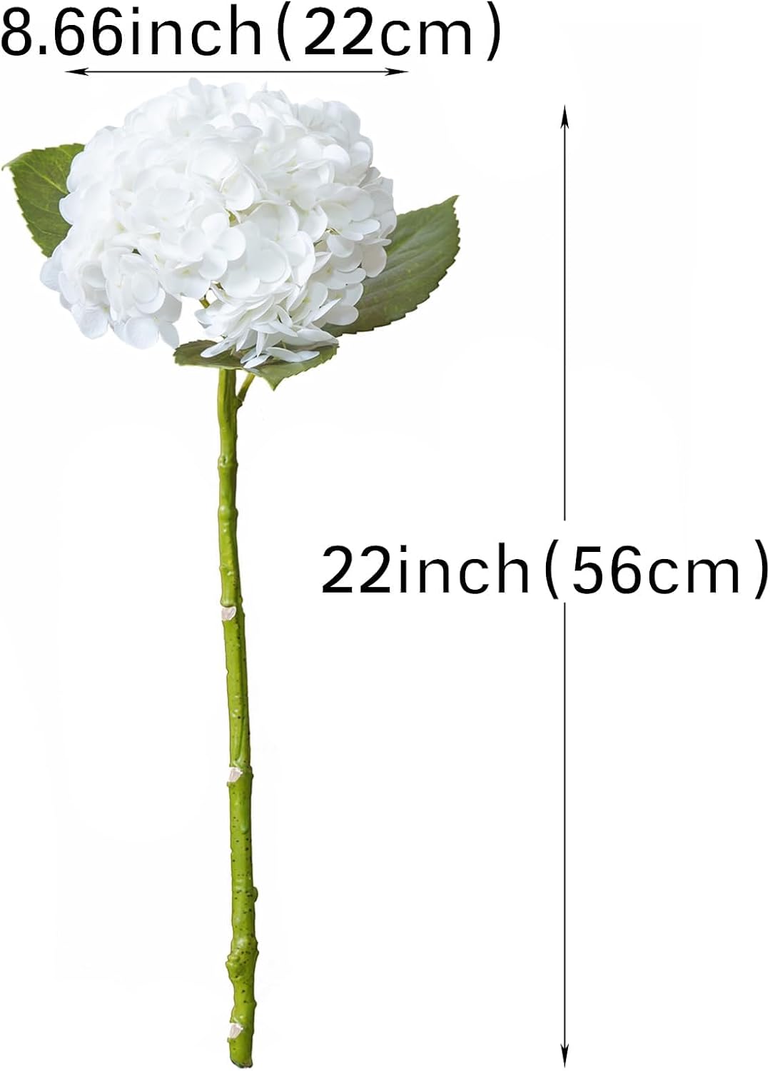 22" Real Soft Touch Hydrangea Artificial Flowers Realistic,Large Long Stem Fake Flowers Full Latex Faux,Wedding Bouquet,Party Home Decor,Garden Office Room Table Centerpieces Light Green 4pcs