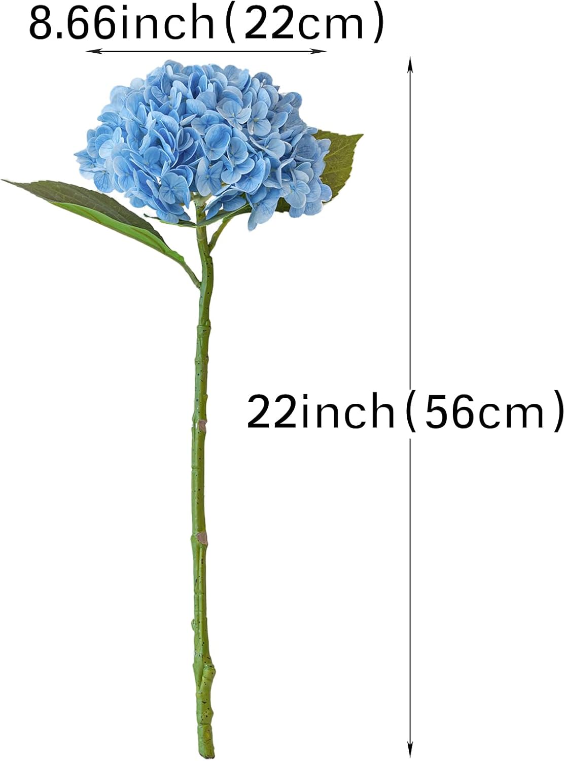 22" Real Soft Touch Hydrangea Artificial Flowers Realistic,Large Long Stem Fake Flowers Full Latex Faux,Wedding Bouquet,Party Home Decor,Garden Office Room Table Centerpieces Light Green 4pcs