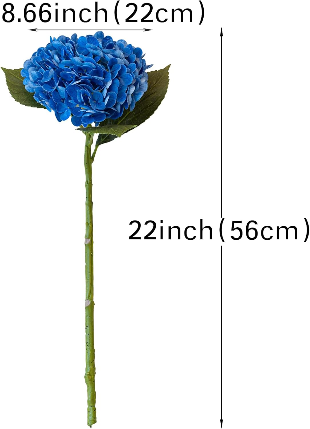 22" Real Soft Touch Hydrangea Artificial Flowers Realistic,Large Long Stem Fake Flowers Full Latex Faux,Wedding Bouquet,Party Home Decor,Garden Office Room Table Centerpieces Light Green 4pcs