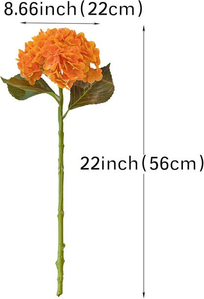 22" Real Soft Touch Hydrangea Artificial Flowers Realistic,Large Long Stem Fake Flowers Full Latex Faux,Wedding Bouquet,Party Home Decor,Garden Office Room Table Centerpieces Light Green 4pcs