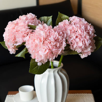 22" Real Soft Touch Hydrangea Artificial Flowers Realistic,Large Long Stem Fake Flowers Full Latex Faux,Wedding Bouquet,Party Home Decor,Garden Office Room Table Centerpieces Light Green 4pcs