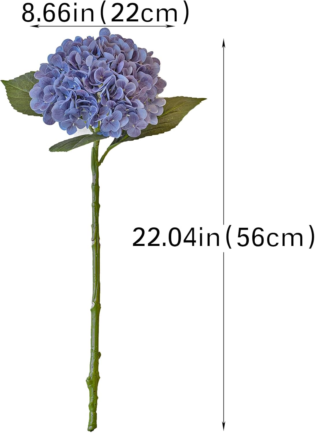 22" Real Soft Touch Hydrangea Artificial Flowers Realistic,Large Long Stem Fake Flowers Full Latex Faux,Wedding Bouquet,Party Home Decor,Garden Office Room Table Centerpieces Light Green 4pcs