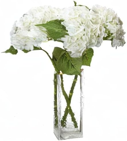 22" Real Soft Touch Hydrangea Artificial Flowers Realistic,Large Long Stem Fake Flowers Full Latex Faux,Wedding Bouquet,Party Home Decor,Garden Office Room Table Centerpieces Light Green 4pcs