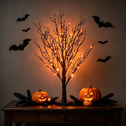 Artificial Lemon Tree Lights Decorative Table Lamps 3xAA Battery or USB Powered Fake Lemon Tree Lamp for Spring Summer Christmas Party Poolside Indoor Home Bedroom Office Decor(23.6Inch/60CM)
