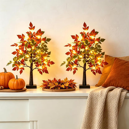 Artificial Lemon Tree Lights Decorative Table Lamps 3xAA Battery or USB Powered Fake Lemon Tree Lamp for Spring Summer Christmas Party Poolside Indoor Home Bedroom Office Decor(23.6Inch/60CM)