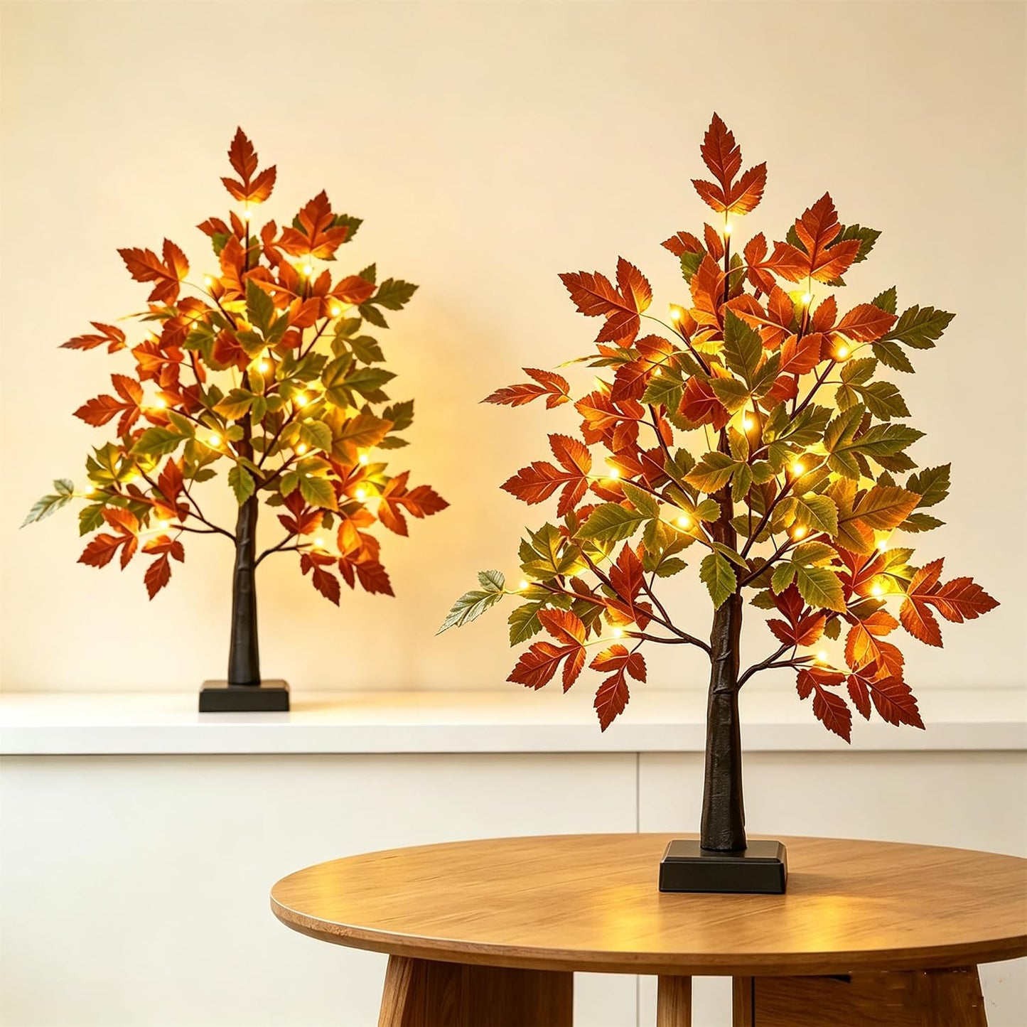 Artificial Lemon Tree Lights Decorative Table Lamps 3xAA Battery or USB Powered Fake Lemon Tree Lamp for Spring Summer Christmas Party Poolside Indoor Home Bedroom Office Decor(23.6Inch/60CM)