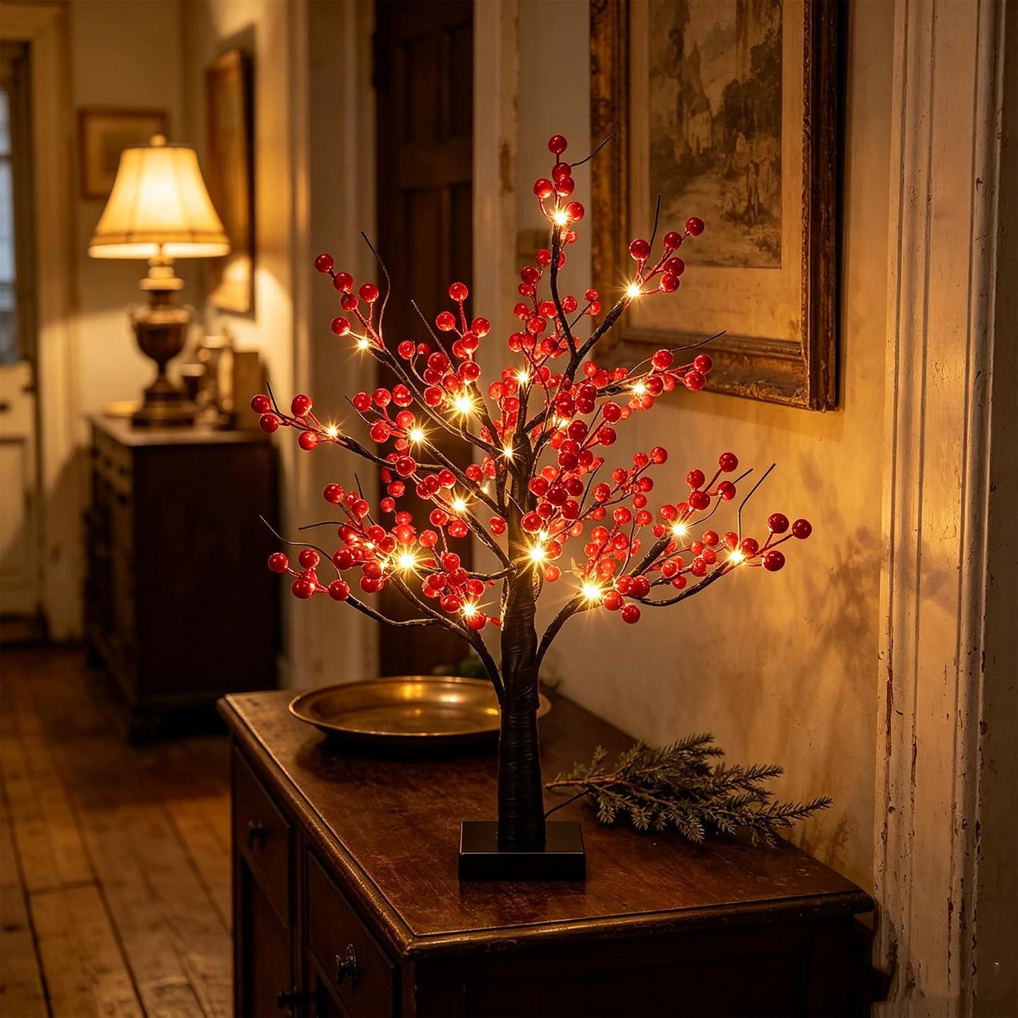 Artificial Lemon Tree Lights Decorative Table Lamps 3xAA Battery or USB Powered Fake Lemon Tree Lamp for Spring Summer Christmas Party Poolside Indoor Home Bedroom Office Decor(23.6Inch/60CM)