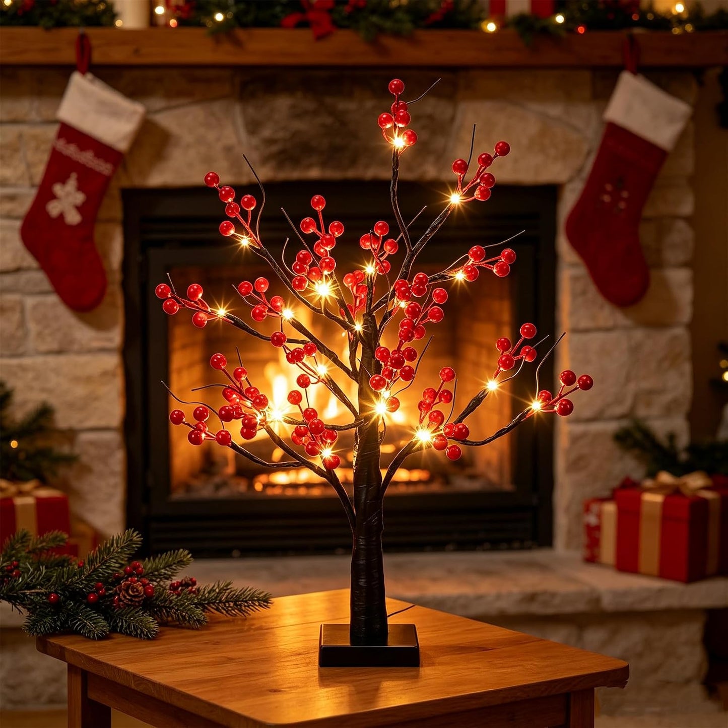 Artificial Lemon Tree Lights Decorative Table Lamps 3xAA Battery or USB Powered Fake Lemon Tree Lamp for Spring Summer Christmas Party Poolside Indoor Home Bedroom Office Decor(23.6Inch/60CM)
