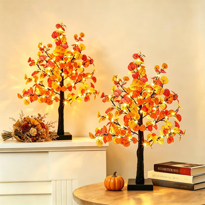 Artificial Lemon Tree Lights Decorative Table Lamps 3xAA Battery or USB Powered Fake Lemon Tree Lamp for Spring Summer Christmas Party Poolside Indoor Home Bedroom Office Decor(23.6Inch/60CM)