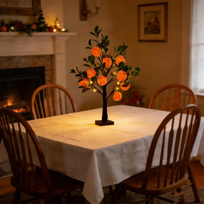 Artificial Lemon Tree Lights Decorative Table Lamps 3xAA Battery or USB Powered Fake Lemon Tree Lamp for Spring Summer Christmas Party Poolside Indoor Home Bedroom Office Decor(23.6Inch/60CM)