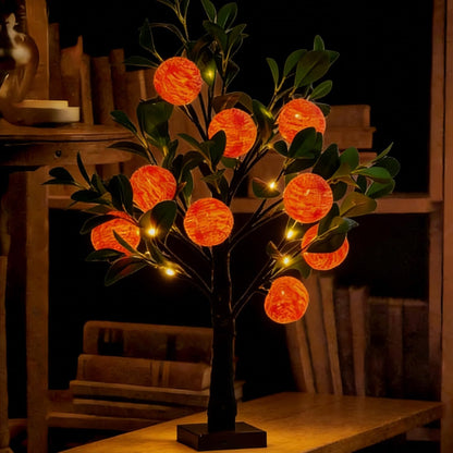 Artificial Lemon Tree Lights Decorative Table Lamps 3xAA Battery or USB Powered Fake Lemon Tree Lamp for Spring Summer Christmas Party Poolside Indoor Home Bedroom Office Decor(23.6Inch/60CM)