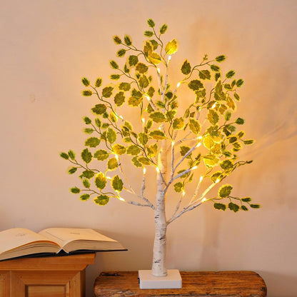 Artificial Lemon Tree Lights Decorative Table Lamps 3xAA Battery or USB Powered Fake Lemon Tree Lamp for Spring Summer Christmas Party Poolside Indoor Home Bedroom Office Decor(23.6Inch/60CM)