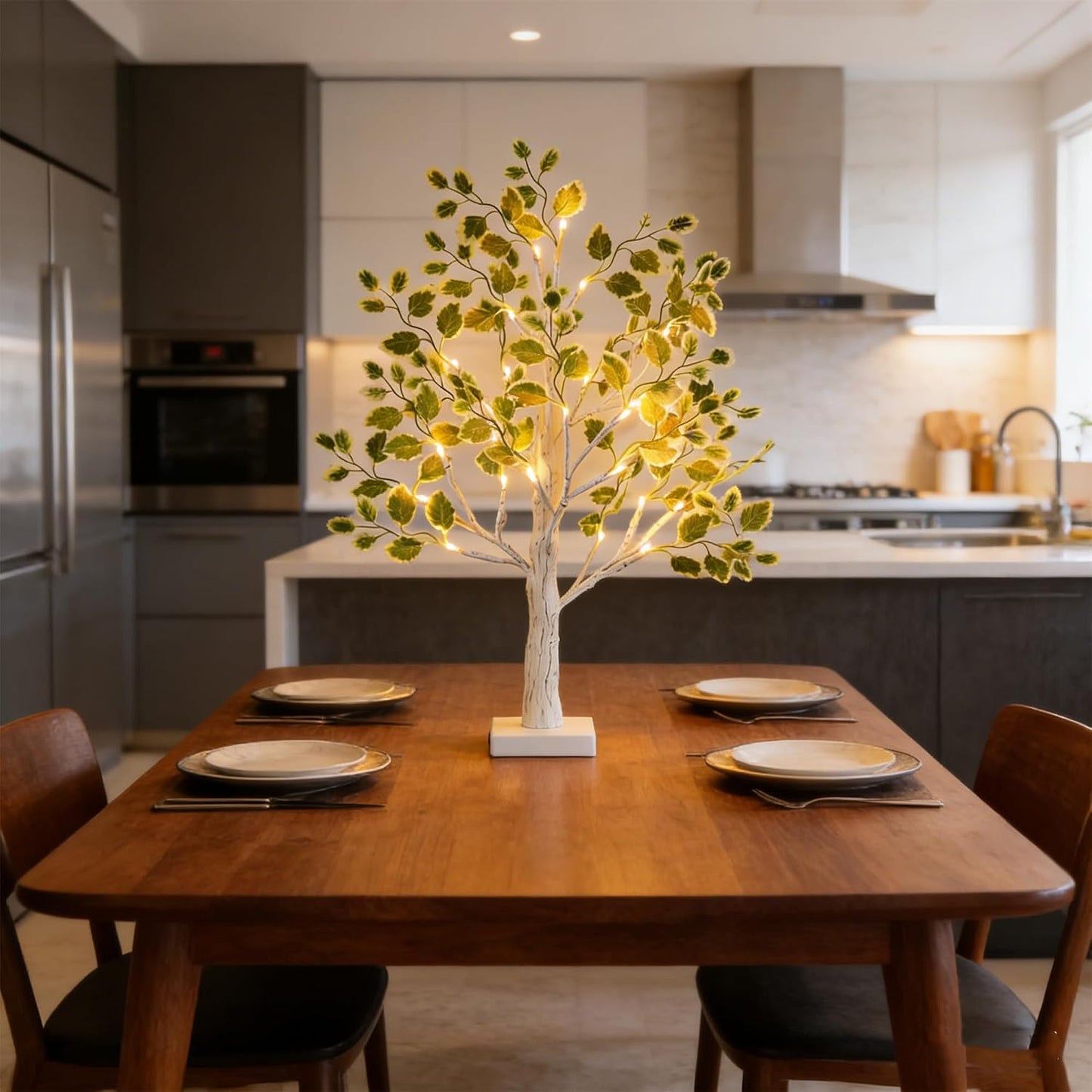 Artificial Lemon Tree Lights Decorative Table Lamps 3xAA Battery or USB Powered Fake Lemon Tree Lamp for Spring Summer Christmas Party Poolside Indoor Home Bedroom Office Decor(23.6Inch/60CM)