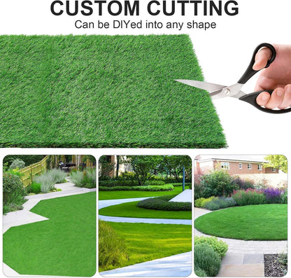 Dog Grass Pad 47x31 Inch, Grass Pee Pads for Dogs Potty, 1.35 Inch Thick Soft Artificial Grass for Dogs, Fake Grass Turf Mat with Drainage Holes, Indoor Outdoor Balcony Patio