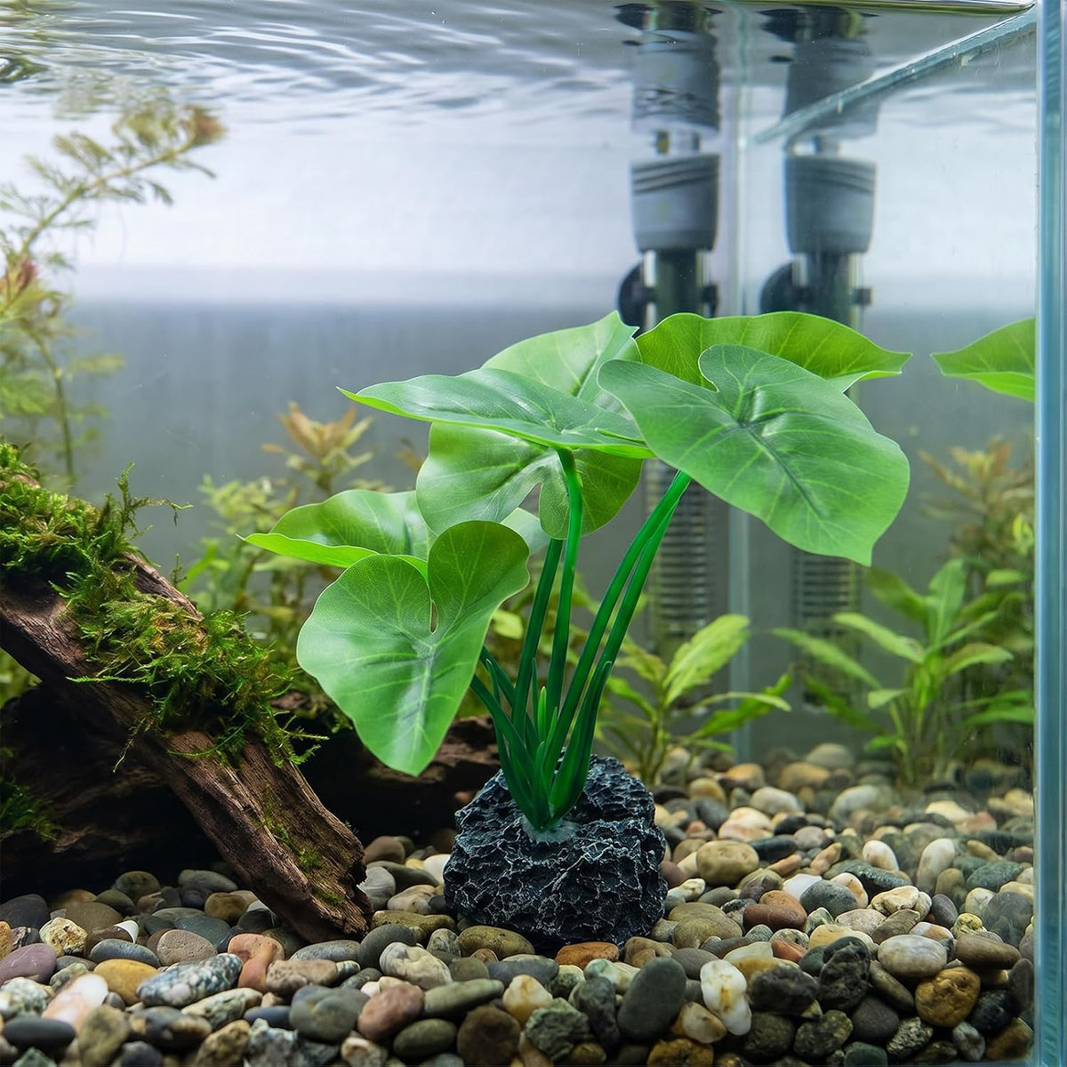 Betta Fish Plants,Lotus Leaf Silk Aquarium Plants for Betta Fish