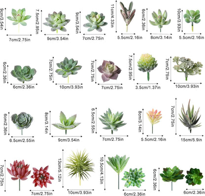 40 Pieces Artificial Succulent Plants Faux Realistic Unpotted Mini Succulents for DIY Garden Home Office Indoor Decor (Fresh)