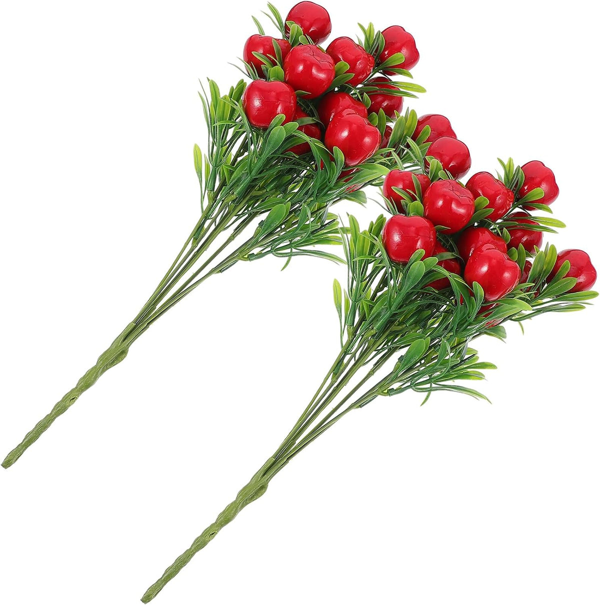Artificial Apples Branches 12.79 Inch Faux Fruit Stems Realistic Fake Apple Tree Stem for Home Decor Wedding Floral Arrangements DIY Crafts