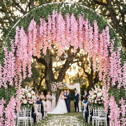 Wisteria Hanging Flowers Cherry Blossom Tree Paper Decor, Pruple