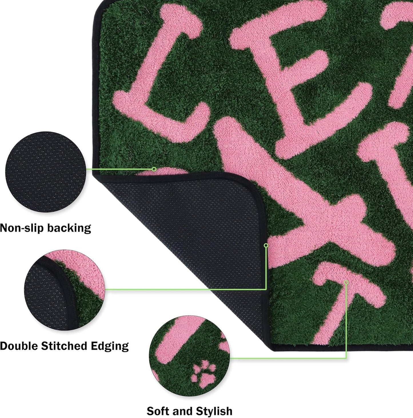 Reusable Puppy Pads , Washable Pee Pads for Dogs 18" x 24" 2 Pack | Super Absorbent & Leakproof Potty Training Pads, Plush Grass-Look With Non-Slip Backing For Crates, Playpens & Small Pets