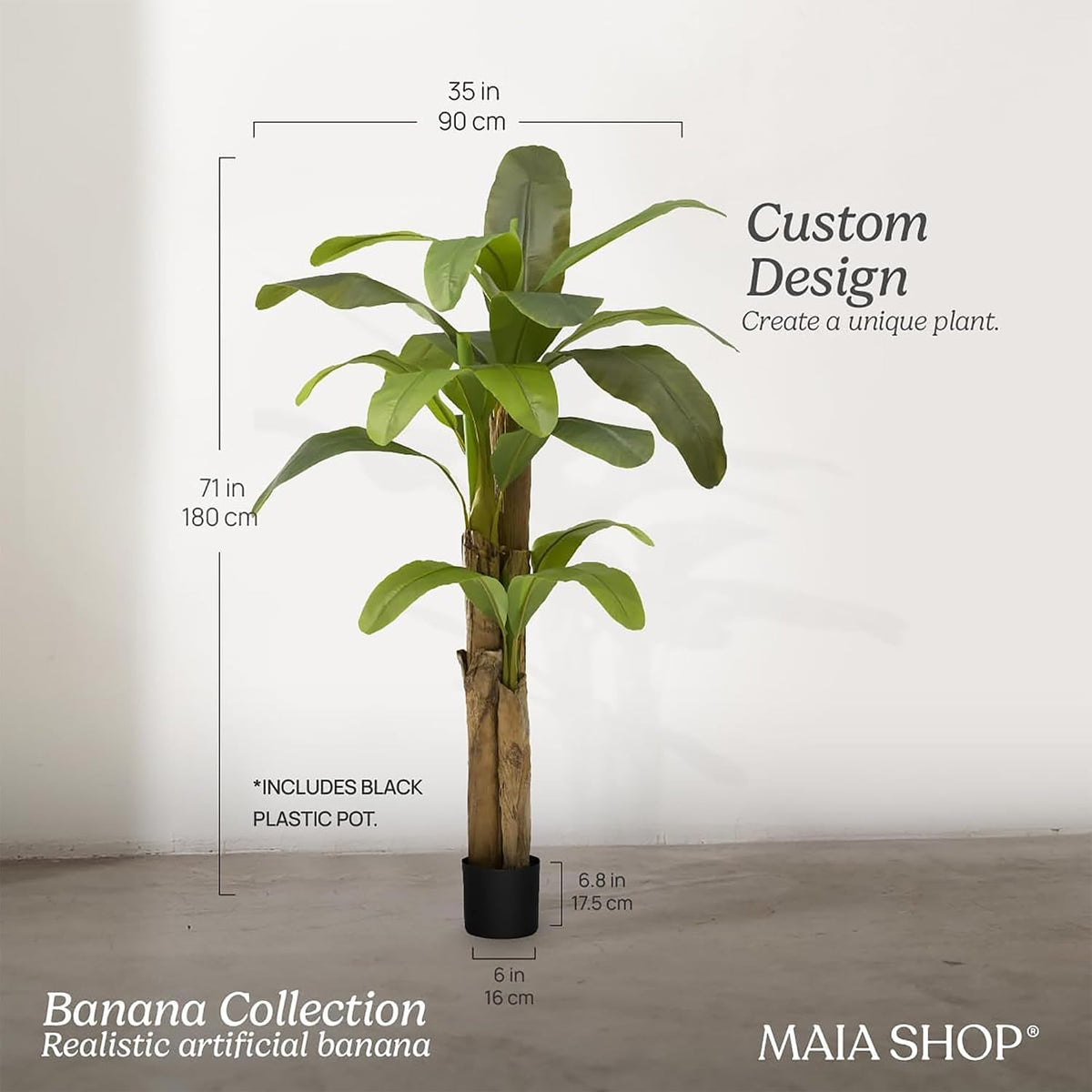 6ft Artificial Banana Tree - Faux Indoor Plant