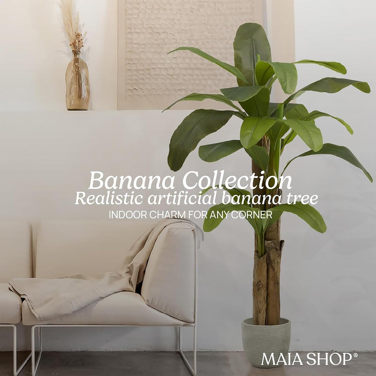 6ft Artificial Banana Tree - Faux Indoor Plant