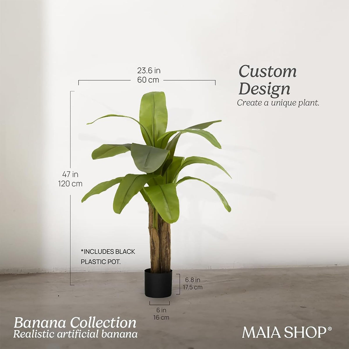 6ft Artificial Banana Tree - Faux Indoor Plant