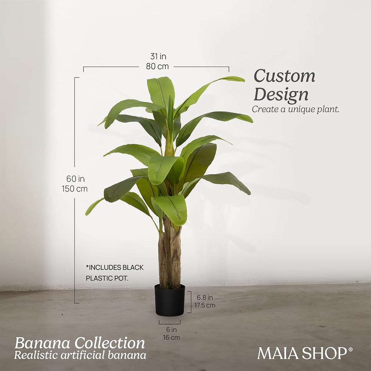 6ft Artificial Banana Tree - Faux Indoor Plant