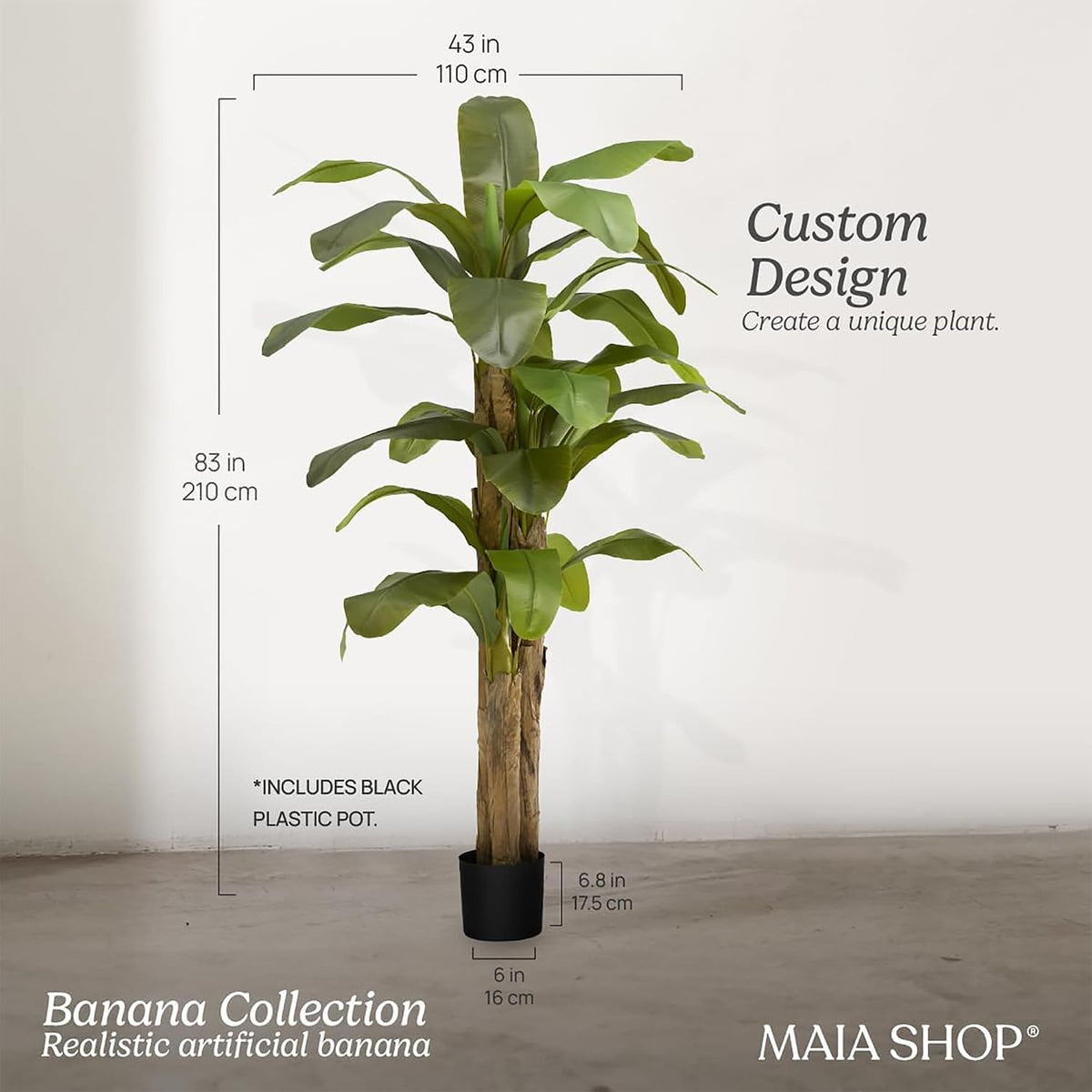 6ft Artificial Banana Tree - Faux Indoor Plant