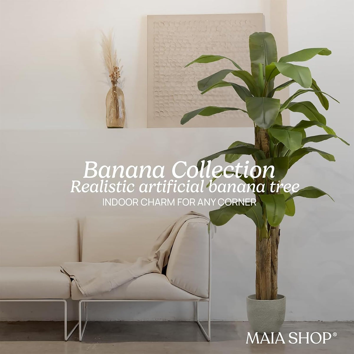 6ft Artificial Banana Tree - Faux Indoor Plant