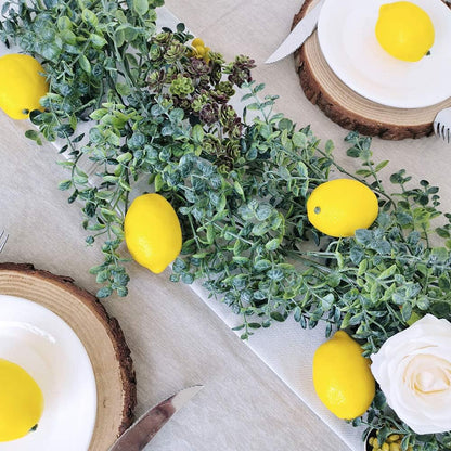 30 Pack Faux Yellow Lemons Artificial Fruits Fake Lemons Lifelike Simulation for Lemonade Party Kitchen Table Summer Decorations Vase Fillers Fruit Bowl Lemon Wreath Garland Photography Props