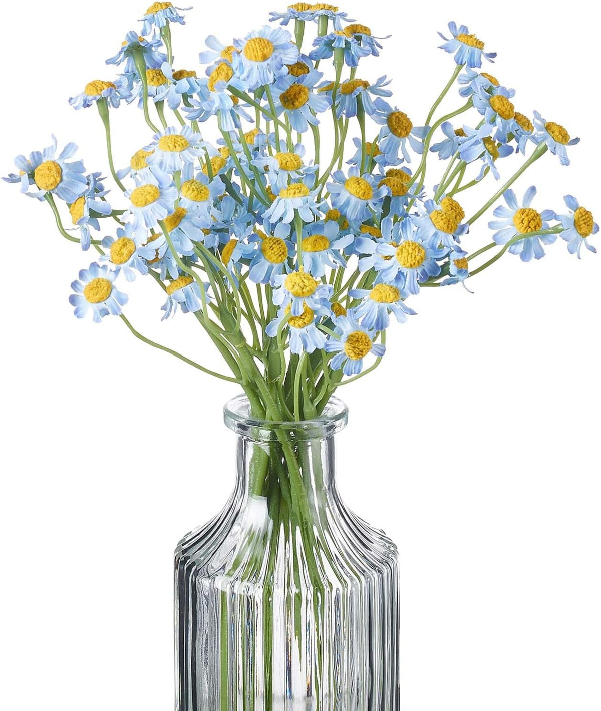 Small White Daisy Flowers Artificial,6 Bouquet/ 10 Inch Fake Daisies