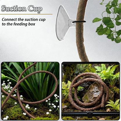8 Pcs Reptile Plants for Terrarium Bearded Dragon Tank Accessories Artificial Hanging Reptile Vine Jungle Climbing Plant Vines Terrarium Decorations for Snakes Geckos Lizards Chameleons