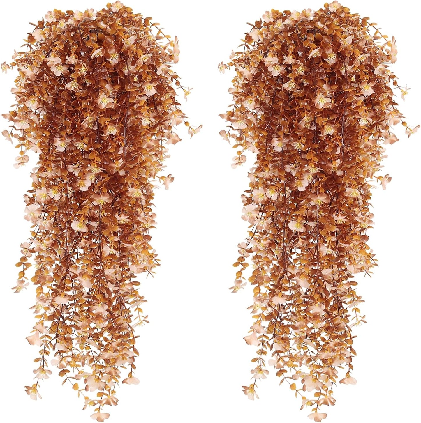 4Pc Artificial Flowers for Outdoor Fake Hanging Plants 29Inch White | UV Resistant Silk Daisy Flower Realistic Faux Trailing Vine for Wall Yard Porch Balcony Indoor Outdoor Planters