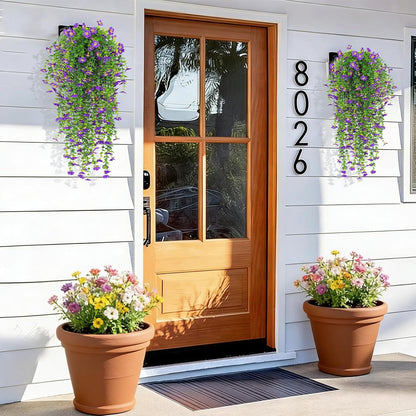 4Pc Artificial Flowers for Outdoor Fake Hanging Plants 29Inch White | UV Resistant Silk Daisy Flower Realistic Faux Trailing Vine for Wall Yard Porch Balcony Indoor Outdoor Planters