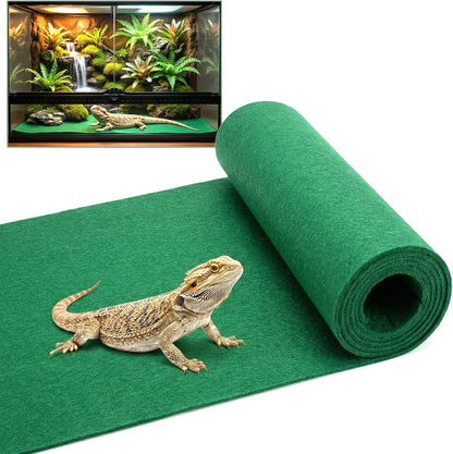 MAQIHAN Reptile Carpet for 40 Gallon - 39 x 20 Inch Reptile Mat, Green
