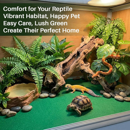 MAQIHAN Reptile Carpet for 40 Gallon - 39 x 20 Inch Reptile Mat, Green