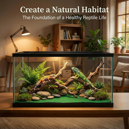 MAQIHAN Reptile Carpet for 40 Gallon - 39 x 20 Inch Reptile Mat, Green