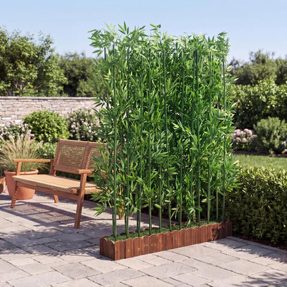 16 Pcs Artificial Bamboo Tree, 3.9 Ft Privacy Divider Screen, Waterproof, Sunproof, Not Easy to Fade, Equipped with a Reinforced Base, Indoor Outdoor Decor Greenery for Patio Balcony Office