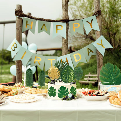 11 Kinds Artificial Tropical Palm Leaves Tropical Leaves Monstera Leaves Safari Jungle Leaf with Stems for Hawaiian Luau Party Table Wedding Shower Birthday Theme Decorations