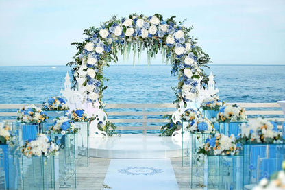 2Pack Artificial Peony Flower Garland - Silk Peony Garland with White Flowers for Wedding Party Table Decoration,6ft/Strand